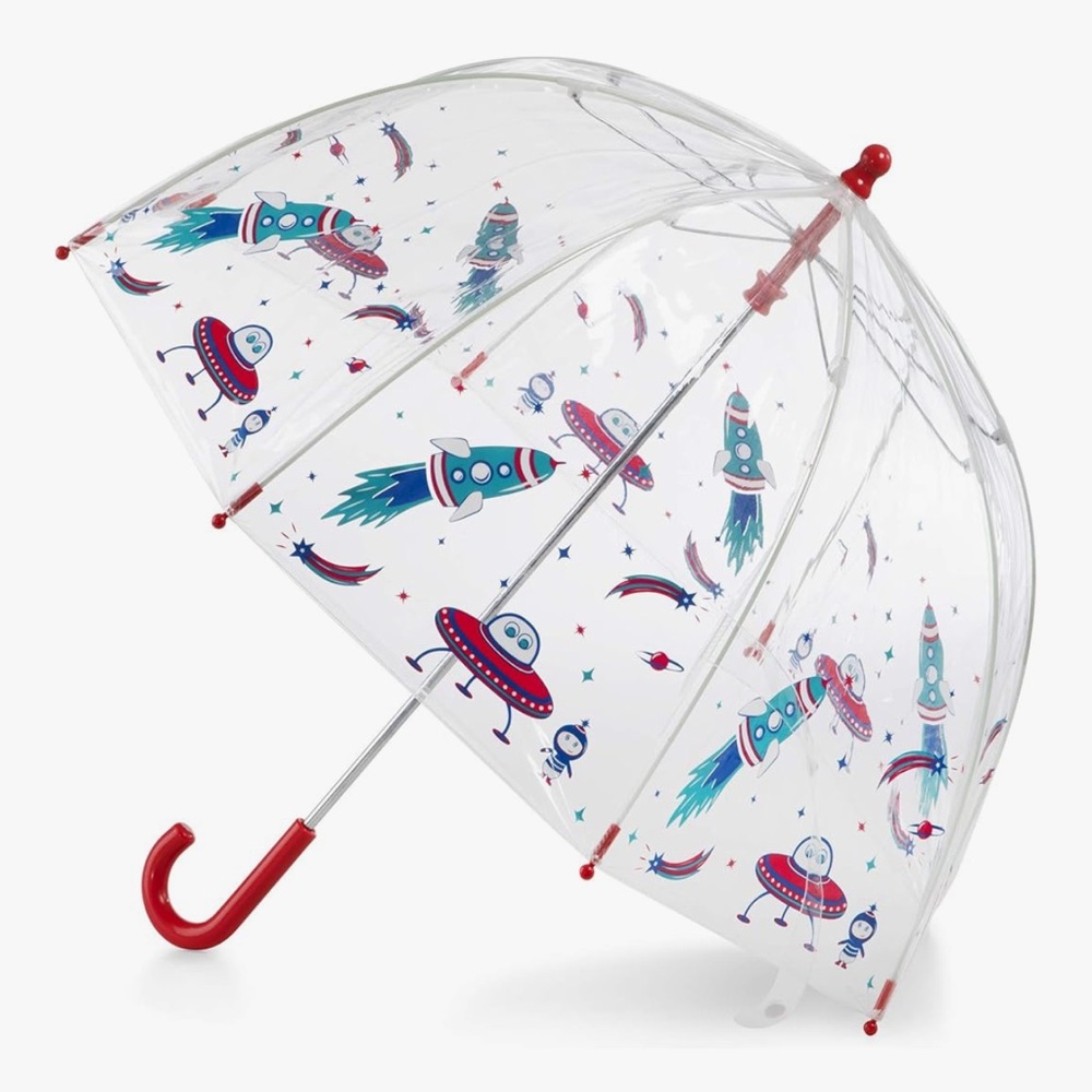 Barbie jelly pink plastic retro vintage clear umbrella rain ☔️ beach sun parasol - Picture 5 of 6